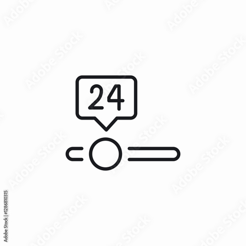 number spectrum icon sign vector