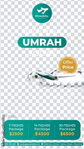 Hajj Umrah Ads posts Travel tour template  Instagram mecca Islamic social media story template promo