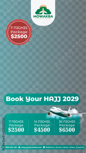 Hajj Umrah Ads posts Travel tour template  Instagram mecca Islamic social media story template promo