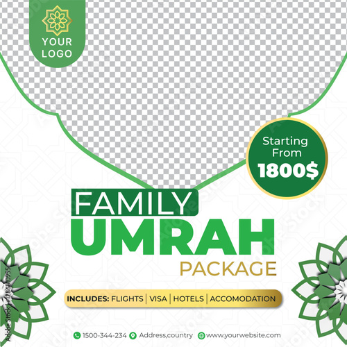 Hajj Umrah Ads posts Travel tour template  Instagram mecca Islamic social media story template promo