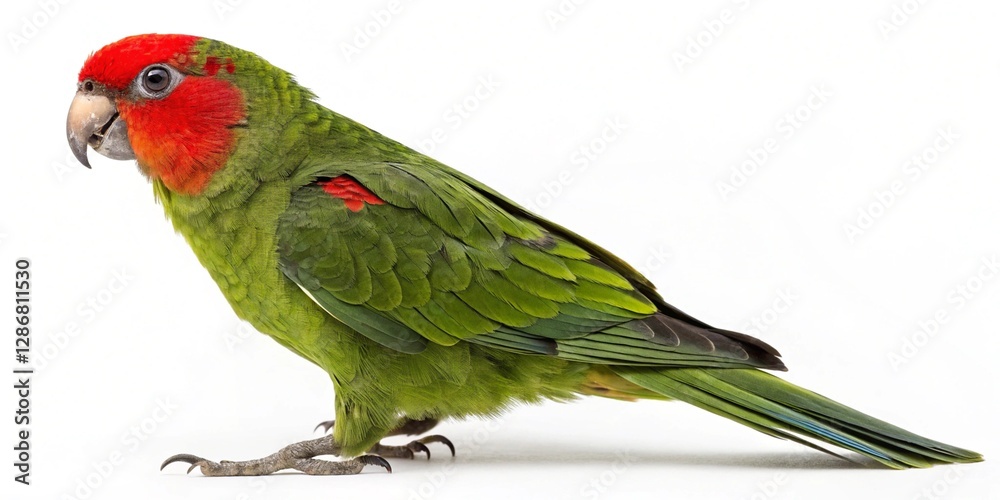 Fototapeta premium Red fronted parrot isolated on white background