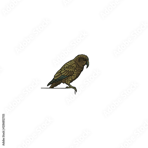 Kea Bird Vector Logo Design