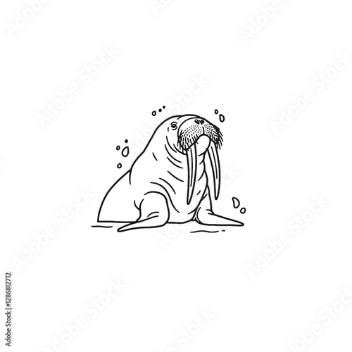 Walrus Vector Logo Design