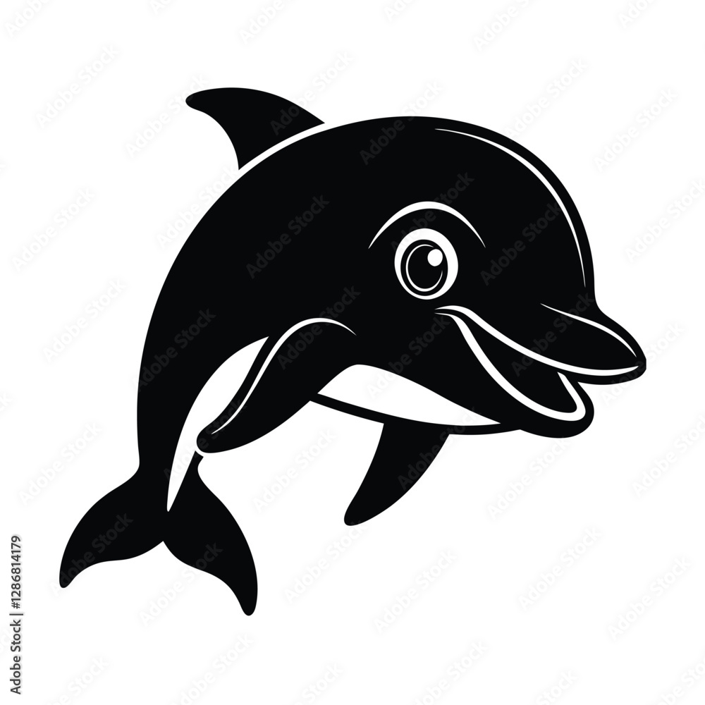 Fototapeta premium vector illustration of a cartoon shark