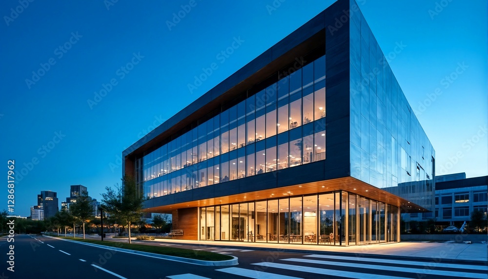 Obraz premium Office Building by Night.