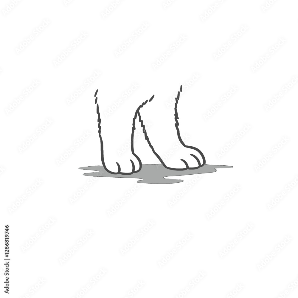 Obraz premium Animal Legs Vector Logo Design