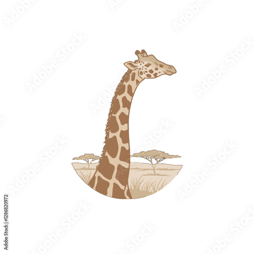 Giraffe Vector Logo Design