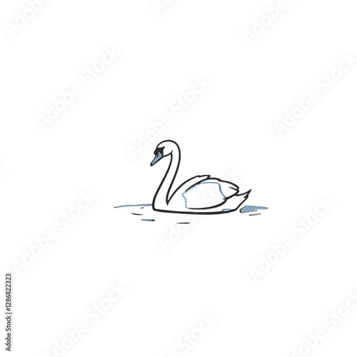 Swan Vector Logo Design