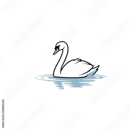 Swan Vector Logo Design