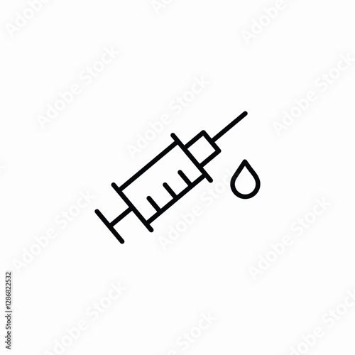 medical injection icon sign vector