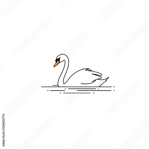 Swan Vector Logo Design