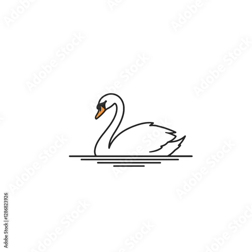 Swan Vector Logo Design