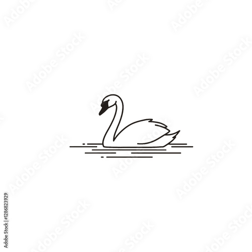 Swan Vector Logo Design