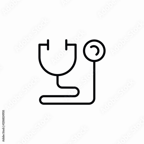 stethoscope tool icon sign vector