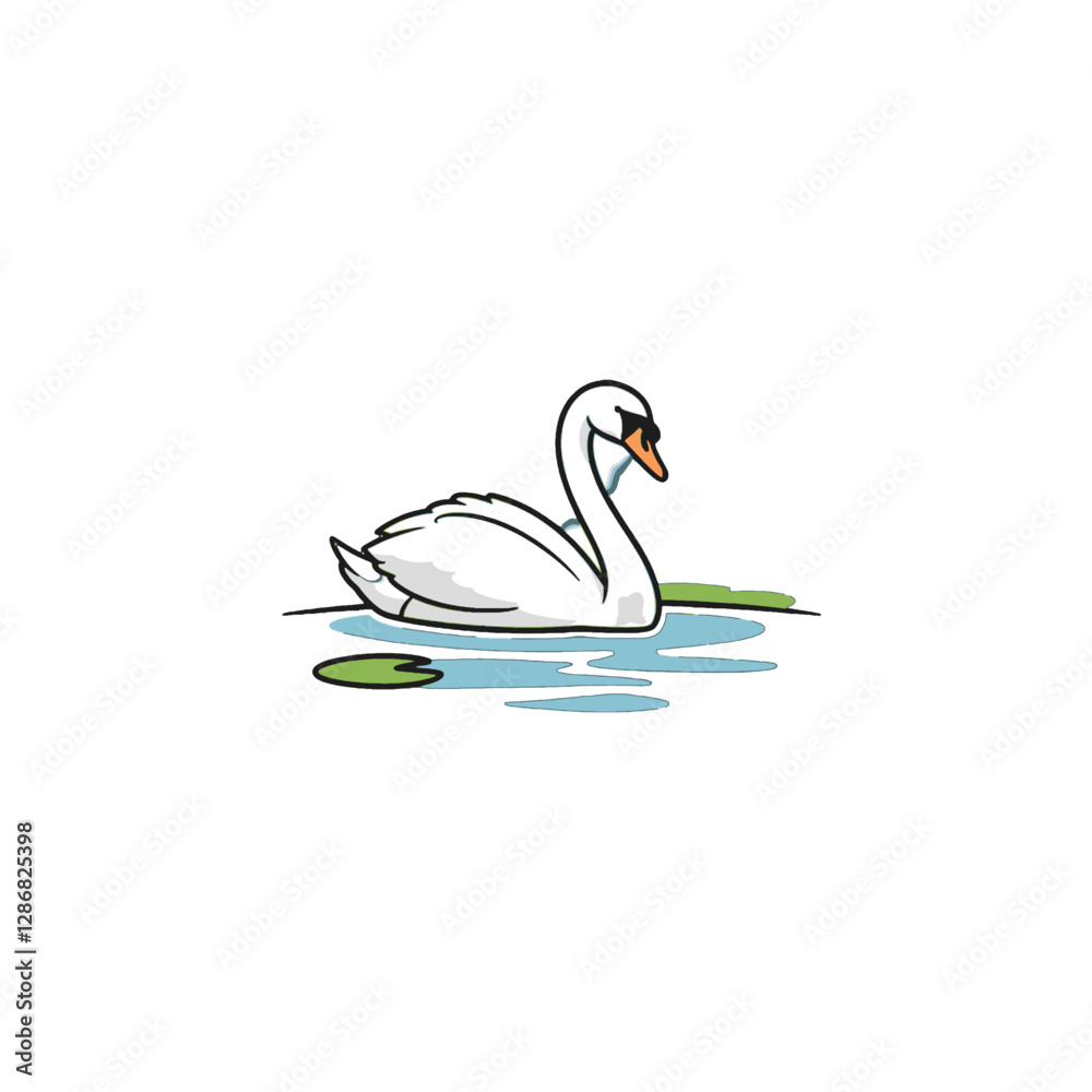 Fototapeta premium Swan Vector Logo Design