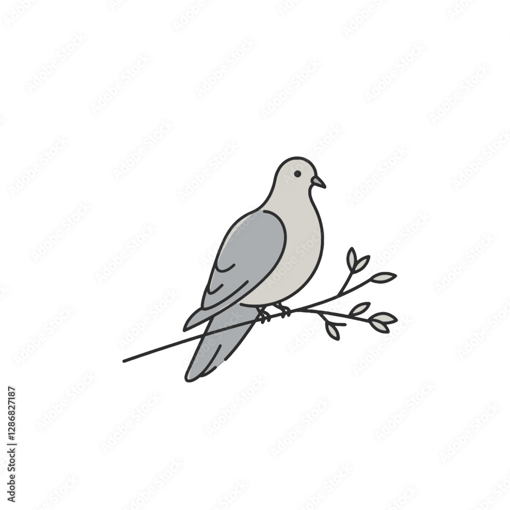 Dove Bird Vector Logo Design