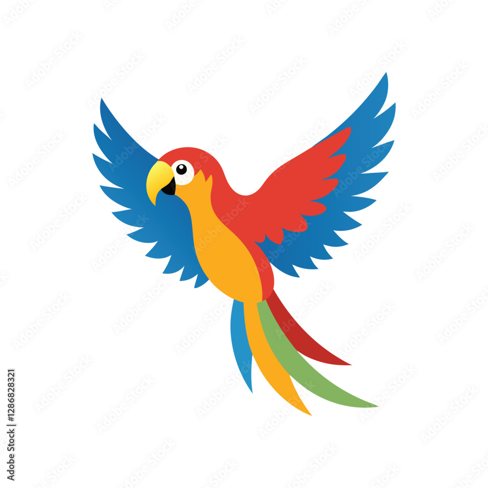 Fototapeta premium A colorful parrot vector illustration