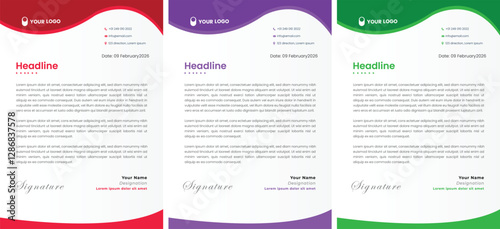 Letterhead Modern business and corporate template Professional creative business a4 document identity