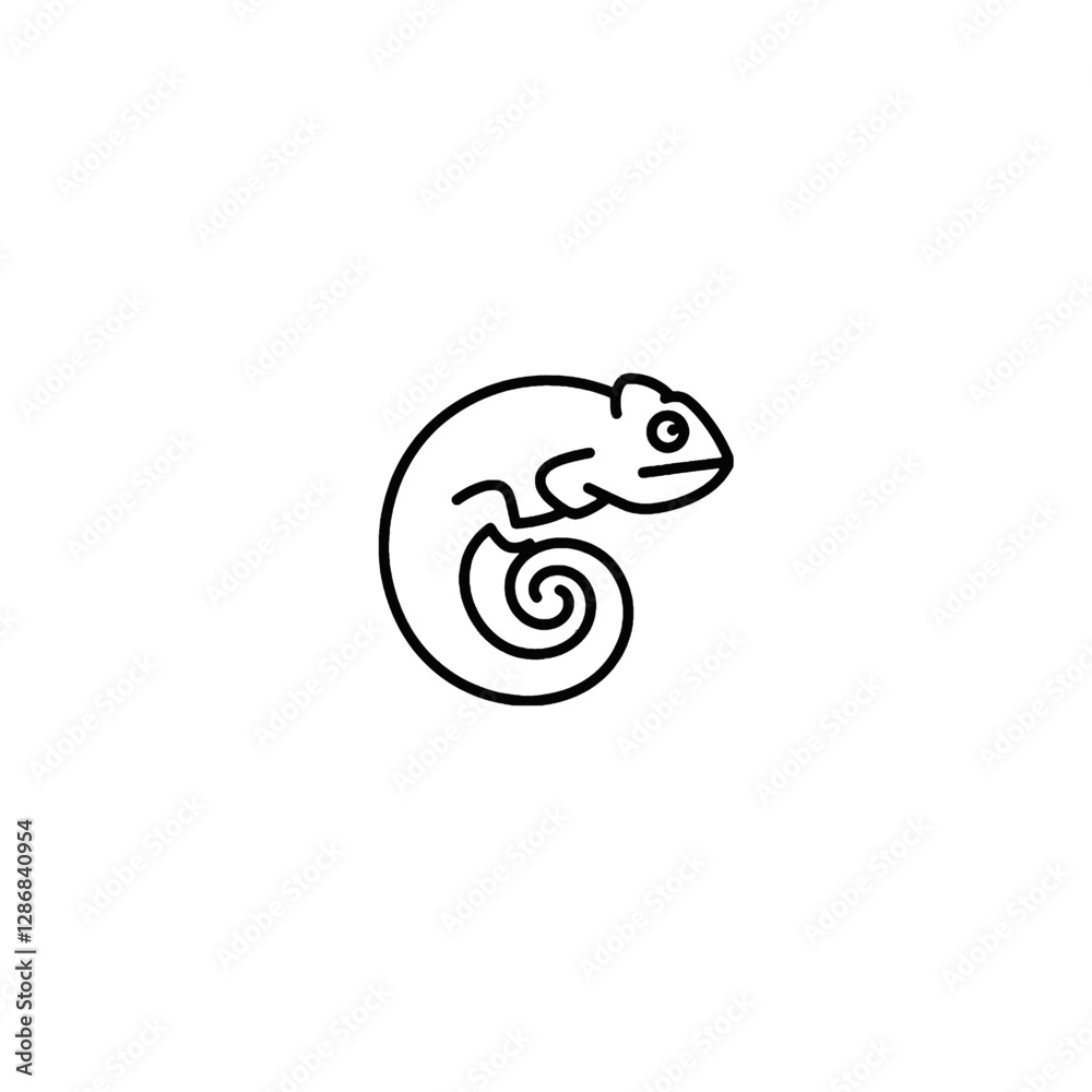 Naklejka premium Chameleon Vector Logo Design