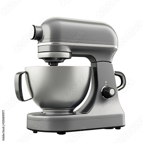 High Tech Modern Stand Mixer Isolated on Transparent Background