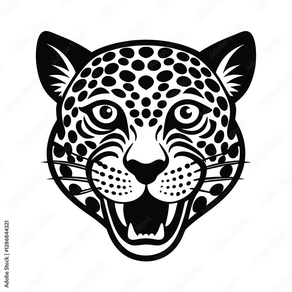 Obraz premium leopard head vector