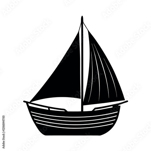 Artistic Yawl Vector Silhouette Resources