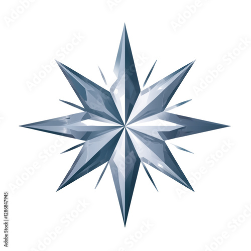 Dynamic Star Vector Illustration – Striking Icon Composed of Bold Shapes, High-Quality PNG Isolated for Contemporary Graphics