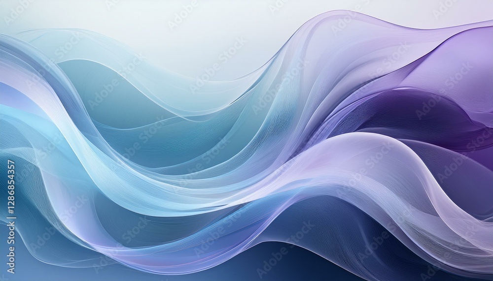 Fototapeta premium Dreamy Fluid Swirls in Soft Blue and Purple