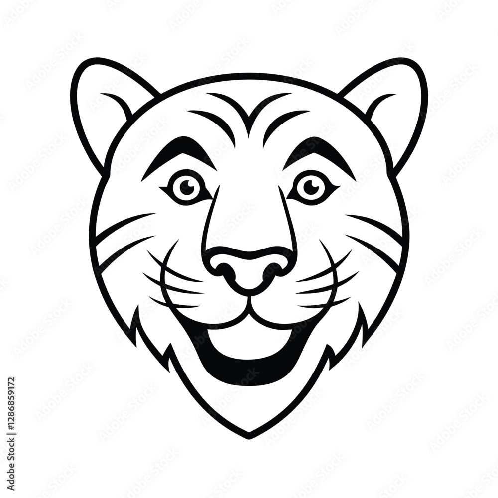 Fototapeta premium tiger head vector