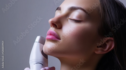 Rejuvenating non invasive ultrasonic face lift procedure for skin revitalization