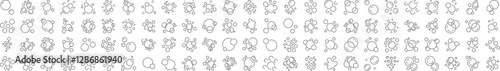 Set of Foam Related Line Icons. Foam Outline Signs for Graphic and Web Design, Apps, Adverts, Various Cards