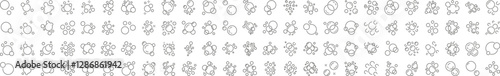 Collection of Foam Related Line Icons. Foam Outline Signs for Graphic and Web Design, Apps, Adverts, Various Cards