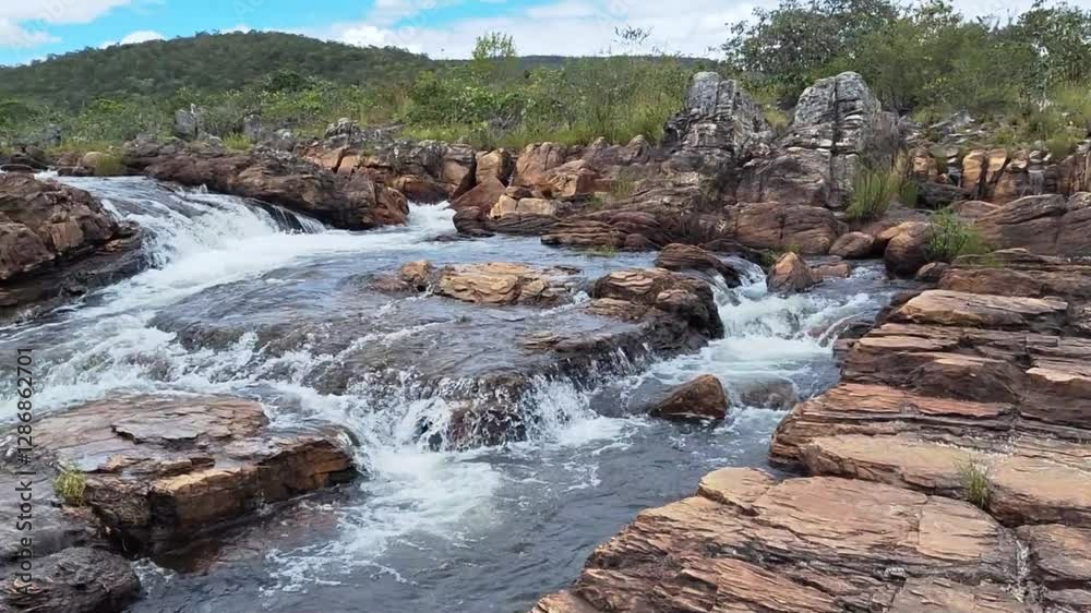 rio na Vila de São Jorge, cidade de Alto Paraiso de Goiás, Estado de Goiás, região da chapada dos Veadeiros rio na Vila de São Jorge, cidade de Alto Paraiso de Goiás, Estado de Goiás, região da chapada dos Veadeiros