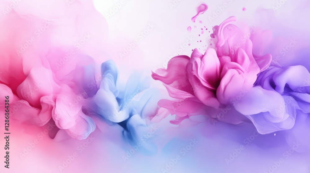 Fototapeta premium Vibrant colorful smoke swirls abstract art digital creation studio setting aesthetic view visual harmony