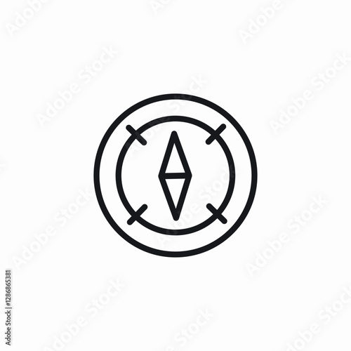 compass direction icon sign vector