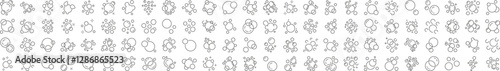 Foam Line Icon Pack. Foam Outline Signs for Graphic and Web Design, Apps, Adverts, Various Cards