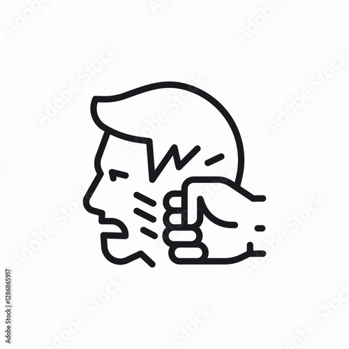 face hit icon sign vector
