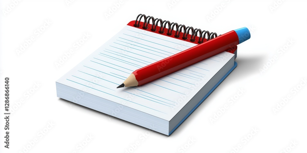 3d icon for notepad on white backrgound 3d icon for notepad on white backrgound