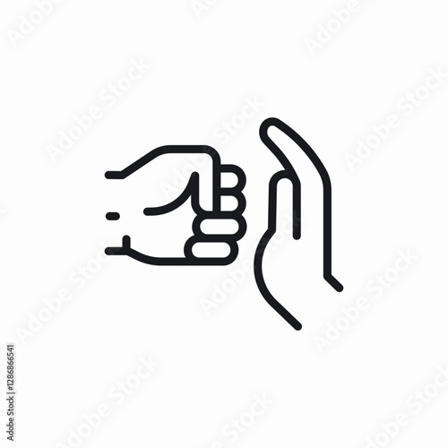 hand stop icon sign vector