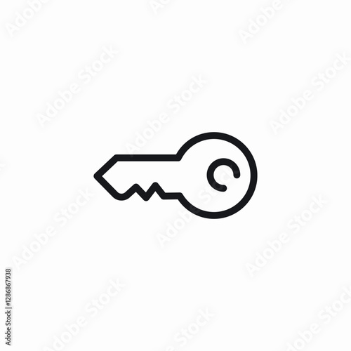 secure key icon sign vector