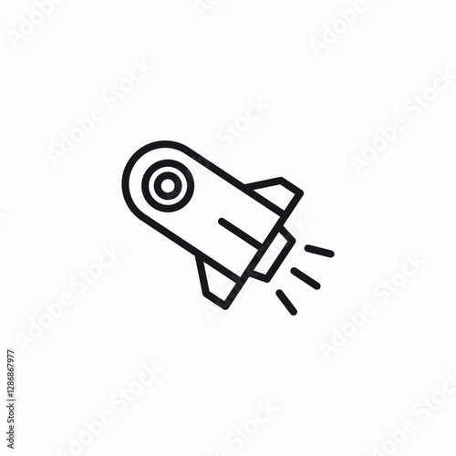 sky rocket icon sign vector