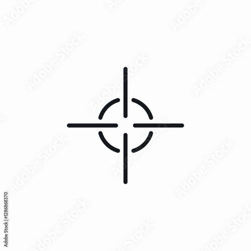 target focus icon sign vector