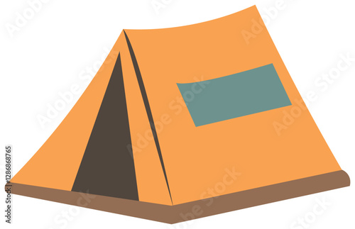 Camping tent sticker is perfect for outdoor adventures, travel and wildlife themed graphics.
