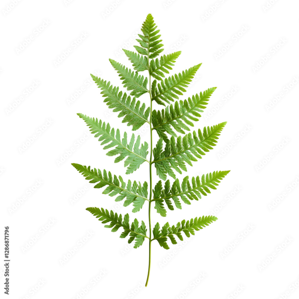 Small Delicate Fern Leaf with Soft Green Leaves Isolated on Transparent Background Small Delicate Fern Leaf with Soft Green Leaves Isolated on Transparent Background
