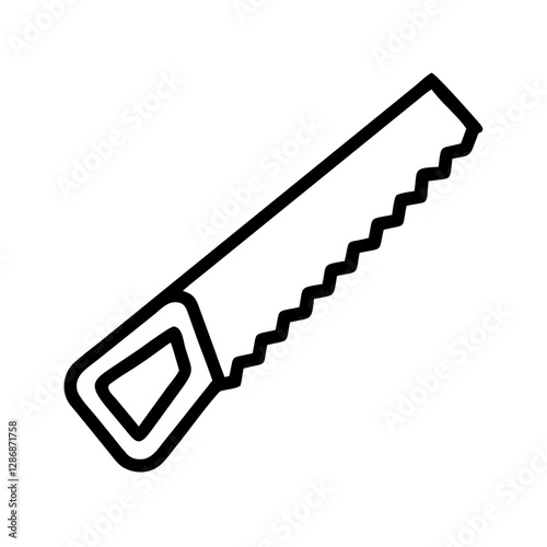 Hand saw on white background