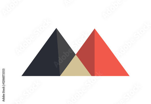 Egyptian Pyramid Modern Design Vector illustration on white background
