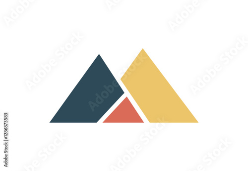 Egyptian Pyramid Modern Design Vector illustration on white background