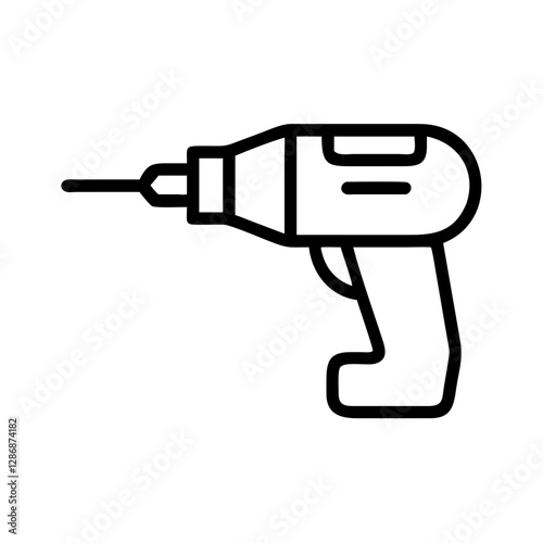 Cordless drill on white background