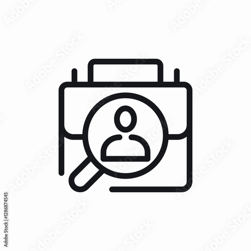 employee search icon sign vector