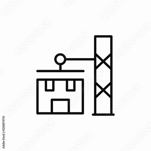 factory machine icon sign vector